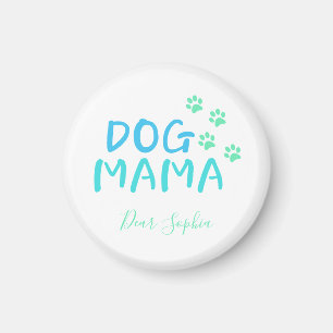 Moderne blauwe typografie voor beste hond magneet