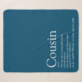 Moderne blauwe typografische leuke neef quote sherpa deken (Voorkant (horizontaal))