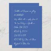 Moderne, blauwe, unieke wielery-koppels kaart (Voorkant / Achterkant)