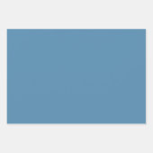 Moderne, blauwe, vaste kleurenpapiervellen inpakpapier vel (Voorkant 2)