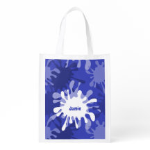 Moderne Blauwe Verfspat Naam