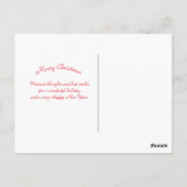 Moderne blauwe, verlichte kerstboom briefkaart (Achterkant)