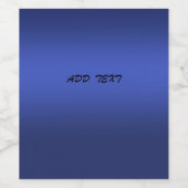 Moderne blauwe verloop Watercolor sterrenstelsel , Wijn Etiket (Enkel label)