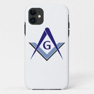 Moderne Blauwe Vierkant & Kompassen Case-Mate iPhone Case