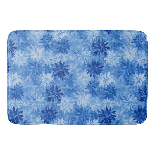 Moderne blauwe vorst badmat (Voorkant)