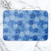 Moderne blauwe vorst badmat