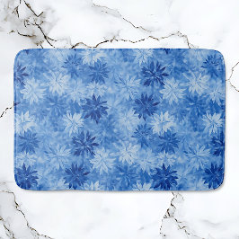 Moderne blauwe vorst badmat