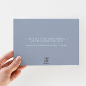 Moderne Blauwe Vrolijke Foto Kerstmis Feestdagenkaart