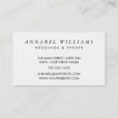 Moderne blauwe Waterverf en witte streep Visitekaartje (Achterkant)