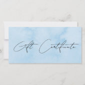 Moderne blauwe waterverf make-up & haar (Voorkant)