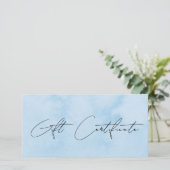 Moderne blauwe waterverf make-up & haar (Staand voorkant)