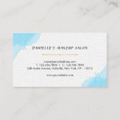 Moderne blauwe Waterverf Mode Klantenkaartje (Achterkant)