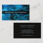 Moderne blauwe Waterverf | Visitekaartje (Voorkant / Achterkant)