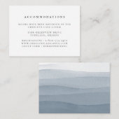 Moderne blauwe Waterverf wash Wedding Accommodatio Informatiekaartje (Voorkant / Achterkant)