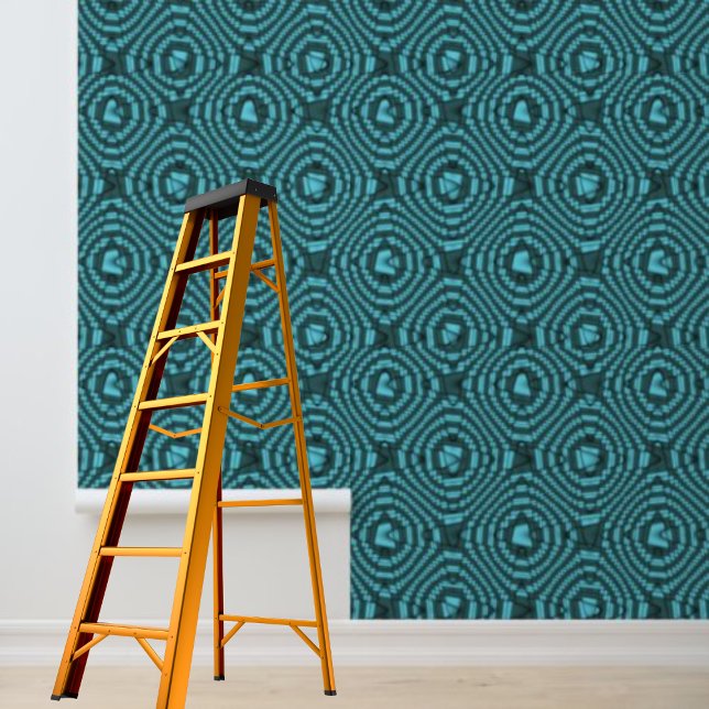 Moderne Blauwe Weave Diamant Patroon Peel Stick Behang (Modern Blue Weave Diamond Pattern Peel Stick Wallpaper)