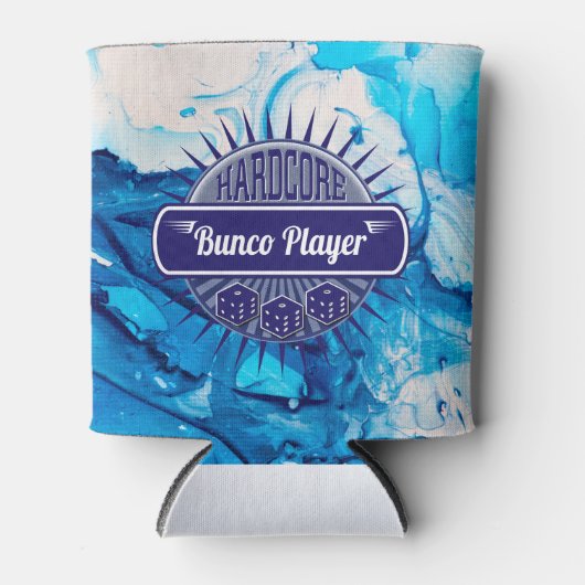 Moderne Blauwe Wervelbundel Lucky Dice Cooler (Voorkant)