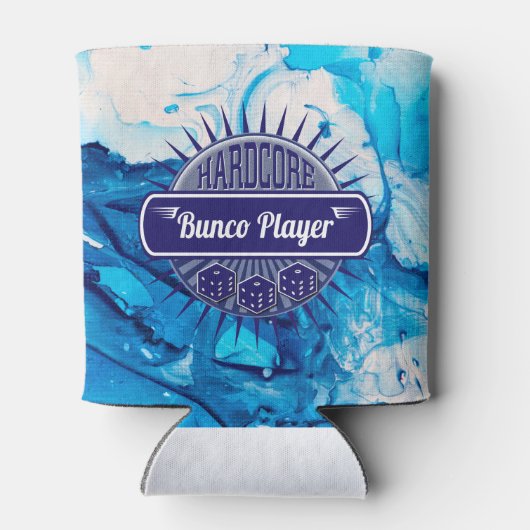 Moderne Blauwe Wervelbundel Lucky Dice Cooler (Achterkant)