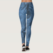 Moderne blauwe werveling leggings (Achterkant)