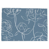 Moderne Blauwe Wilde Bloem Groot Cadeauzakje (Achterkant)
