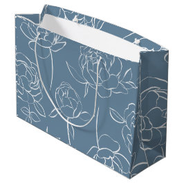 Moderne Blauwe Wilde Bloem Groot Cadeauzakje
