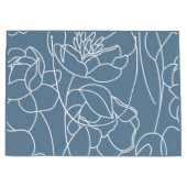 Moderne Blauwe Wilde Bloem Groot Cadeauzakje (Voorkant)