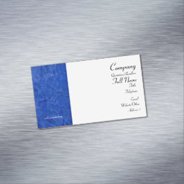 Moderne Blauwe & Witte Gesplitste Lay-out Professi Magnetisch Visitekaartje