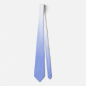 Moderne blauwe witte ombre bruidegom trouwkleding stropdas (Voorkant)