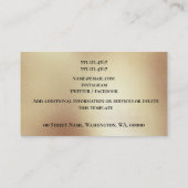 Moderne blauwe witte tegels goudplein - middelland visitekaartje (Achterkant)