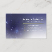 Moderne blauwe yoga instructeur stijl visitekaartje (Achterkant)