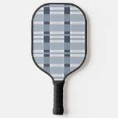 Moderne Blauwe Zachte Geruite Naam Pickleball Padd Paddle (Achterkant)