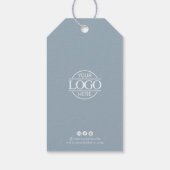 Moderne Blauwe Zakelijke Logo Kleding Prijslabel Cadeaulabel (Achterkant)