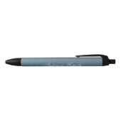 Moderne blauwe zakelijke monogram zwarte inkt pen (Bovenkant)