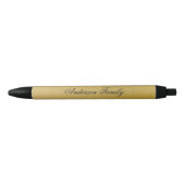 Moderne blauwe zakelijke monogram zwarte inkt pen (Voorkant)