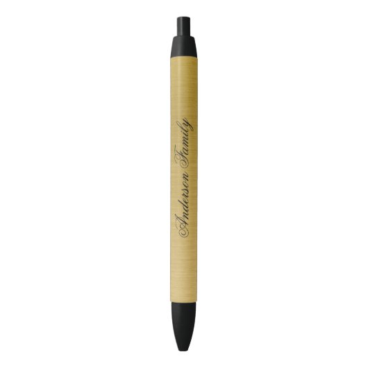 Moderne blauwe zakelijke monogram zwarte inkt pen (Voorkant Verticaal)