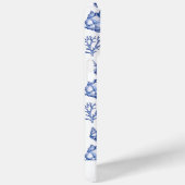 Moderne Blauwe Zeeschelp Aangepaste Naam Kuststran Case-Mate iPhone Case (Achterkant / Rechts)