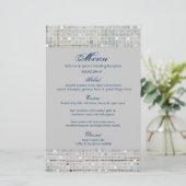 moderne blauwe zilveren winterbruiloft (Staand voorkant)