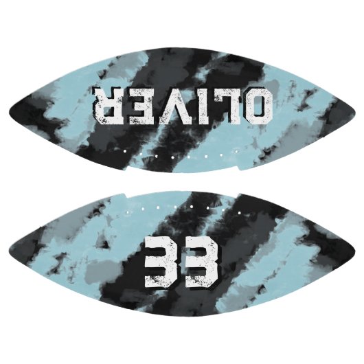 Moderne blauwe zwarte afspeelnaam en nummertoetsen american football (Panelen)