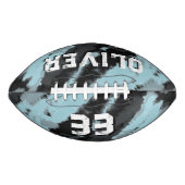 Moderne blauwe zwarte afspeelnaam en nummertoetsen american football (Voorkant)