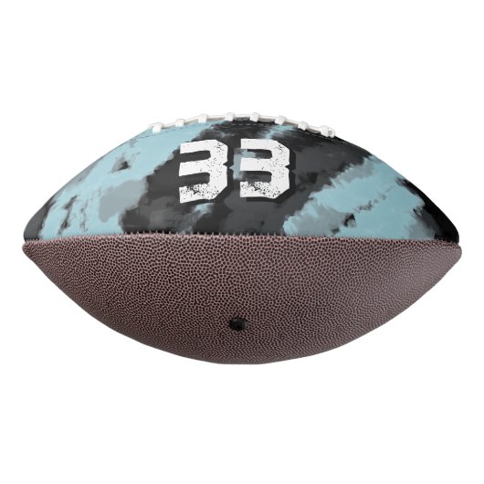 Moderne blauwe zwarte afspeelnaam en nummertoetsen american football (Gedraaid 270)