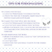 Moderne Blauwgrijze Trouwkoppel Initiaal Jaar Kussen