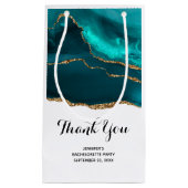 Moderne Blauwgroen agate & Gold Ribbon - Hartelijk Klein Cadeauzakje (Voorkant)