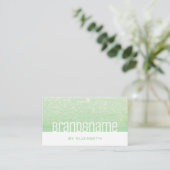 Moderne Blauwgroen Aqua Mint Green Elegant Glitter Visitekaartje (Staand voorkant)