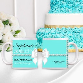 Moderne Blauwgroen Aqua Tiffany Bold & Bougie Verj Koffiemok