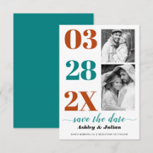 Moderne blauwgroen blauw- en roesttypografie twee 