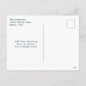 Moderne Blauwgroen Blauw Groene Sneeuwvlokken Vaka Feestdagenkaart (Achterkant)