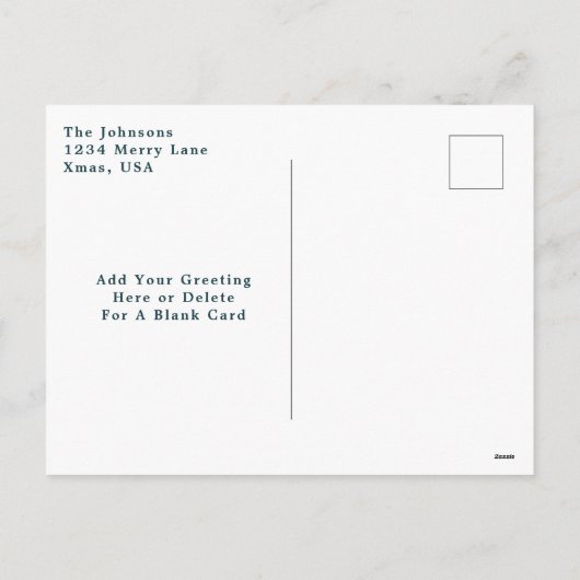 Moderne Blauwgroen Blauw Groene Sneeuwvlokken Vaka Feestdagenkaart (Achterkant)