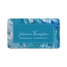 Moderne Blauwgroen blauwe Abstracte Art Ronde Visi