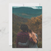 Moderne Blauwgroen blauwe Arch Fotouitnodiging Kaart (Achterkant)