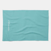 Moderne, Blauwgroen blauwe sjabloon, witboek Theedoek (Horizontaal)