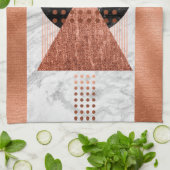 Moderne Blauwgroen blauwzwarte blauwtongen koperen Theedoek (Gevouwen)